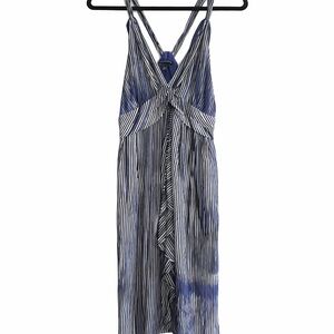 Banana Republic Blue & White Striped Midi Dress | Size 4